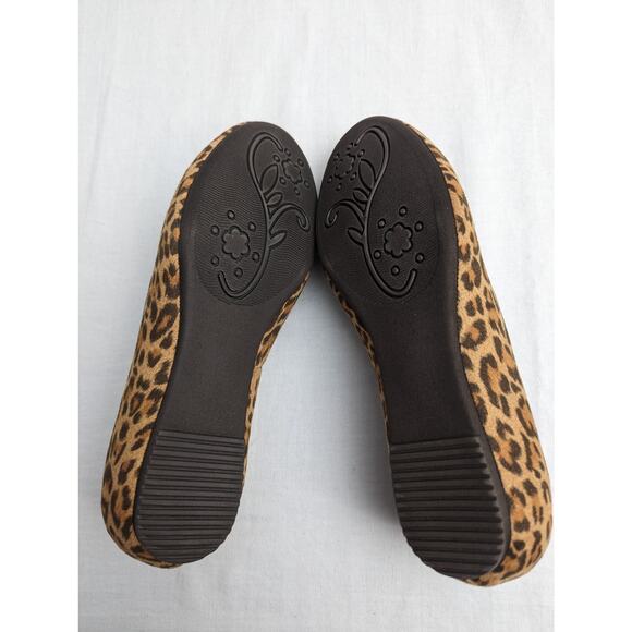 Cliffs By White Mountain Flats Size 8 Roar Leopard Cat Face Shoes Ballet Flat - Picture 7 of 13